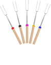 Marshmallow Roasting Sticks with Wooden Handle 5 pcs