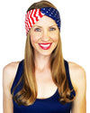 Red White and Blue Patriotic American Flag Headband