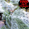 1000sqft Fake Spider Web w/ 100 Fake Spiders for Halloween