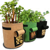 3 Pack: Garden Plant Fabric Grow Bags with Double-Sided Windows