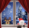 300 PCS 8 Sheet Christmas Snowflake Window Cling Stickers