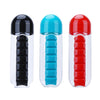 2 In 1 Daily Pill Box + Water Bottle Travel Pill Organizer Drinking Bottles Cups Medicine Container Box